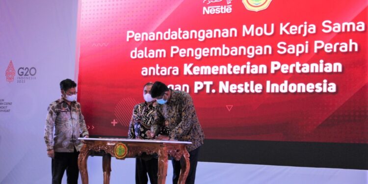 Kementan Gandeng PT. Nestle Tingkatkan Produksi Susu di Indonesia