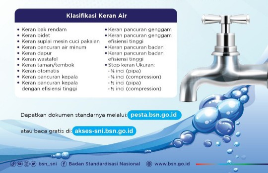 SNI Keran Air Dukung Efisiensi Penggunaan Air untuk Hadapi Krisis Air Bersih