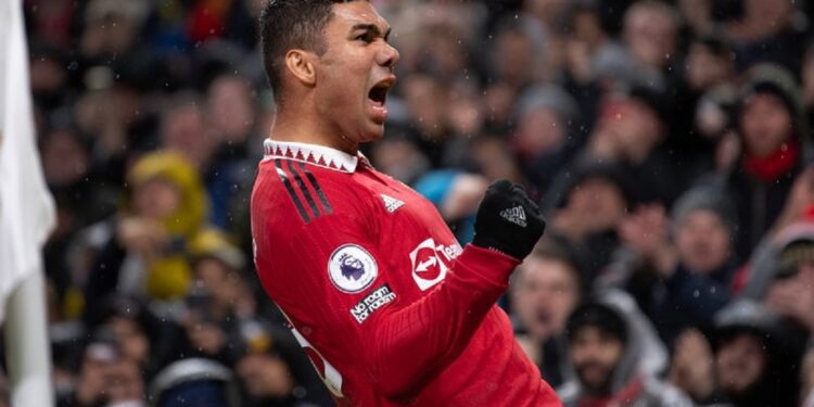 Casemiro menjadi satu-satunya pemain yang mendapat kartu merah saat Man Utd vs Crystal Palace