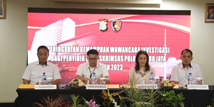 Ditreskrimsus Polda Metro Jaya Gelar Pelatihan Wawancara Investigasi