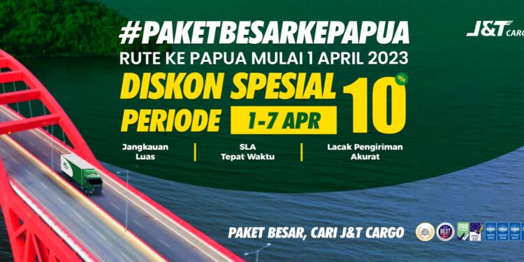 Mudahkan Pebisnis Sasar Konsumen Lebih Luas, J&T Cargo Buka Rute ke Papua