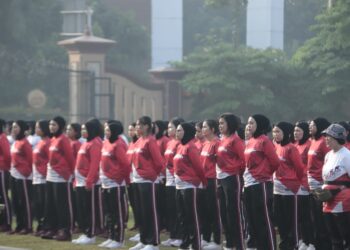 Rangkaian Hari Jadi ke-75 Polwan RI Gelar Olahraga Bersama