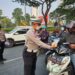 Operasi Zebra Jaya 2023, Sat Lantas Polres Tangsel Bagikan Masker dan Vitamin