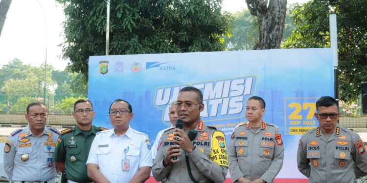 Dalam Rangka Operasi Zebra Jaya 2023 Polda Metro Jaya Gelar Uji Emisi Gratis