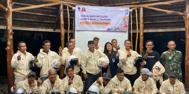 Ajak Pengojek Menjadi Agen Komunikasi, GMLS Adakan Sosialisasi Mitigasi Gempa Bumi & Tsunami bagi Komunitas Pengojek Pangkalan Cimangpang
