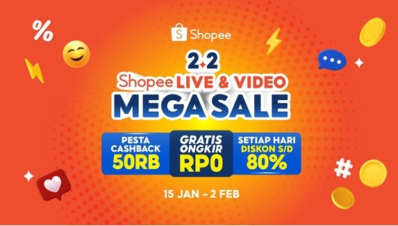 Menjelajahi Pengalaman Belanja Baru Lewat Live Stream maupun Video Kreasi untuk Penuhi Kebutuhan Awal Tahun di 2.2 Shopee Live & Video Mega Sale
