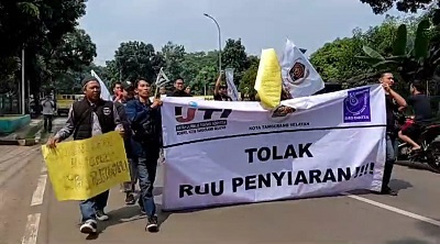 Tegas! Aliansi Jurnalis Tangsel Tolak Revisi Undang-undang Penyiaran