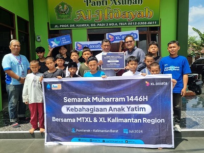 Semarak Muharram 1446H, Karyawan XL Axiata Santuni Anak Yatim di 15 Kota