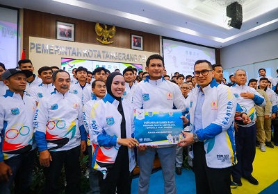 Lepas Atlet Tangsel Menuju PON XXI Aceh-Sumut 2024, Pilar: Cetak Prestasi Tinggi